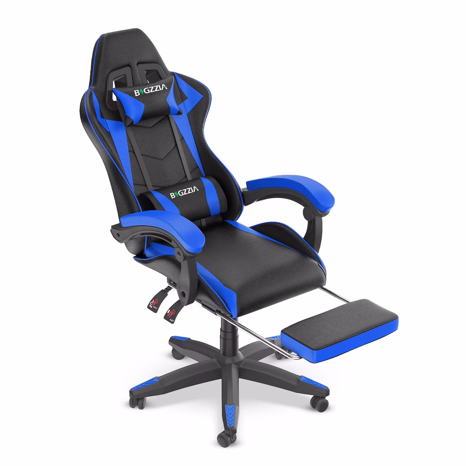 Gaming Chair Office Chair, Ergonomic Game Chair with Height Adjustable Headrest and Lumbar Support for Adults Teens, Black White(Black White) - Image 5