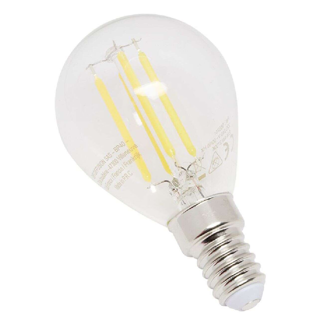 Ampoule LED à 4 filaments blanc chaud E27 4W x4