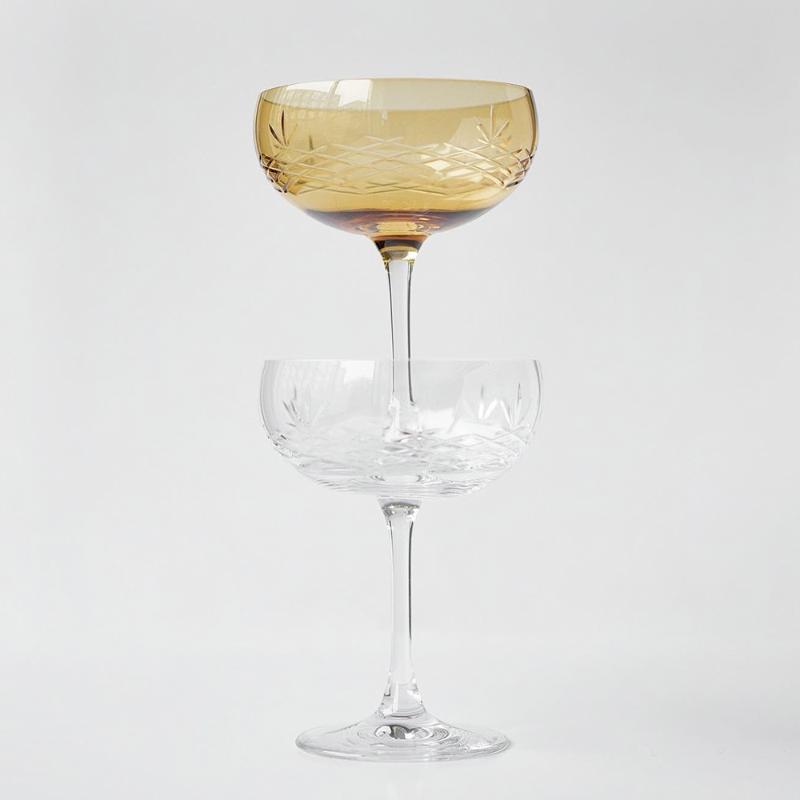 Crispy Gatsby champagneskål 30 cl 2 stk citrine
