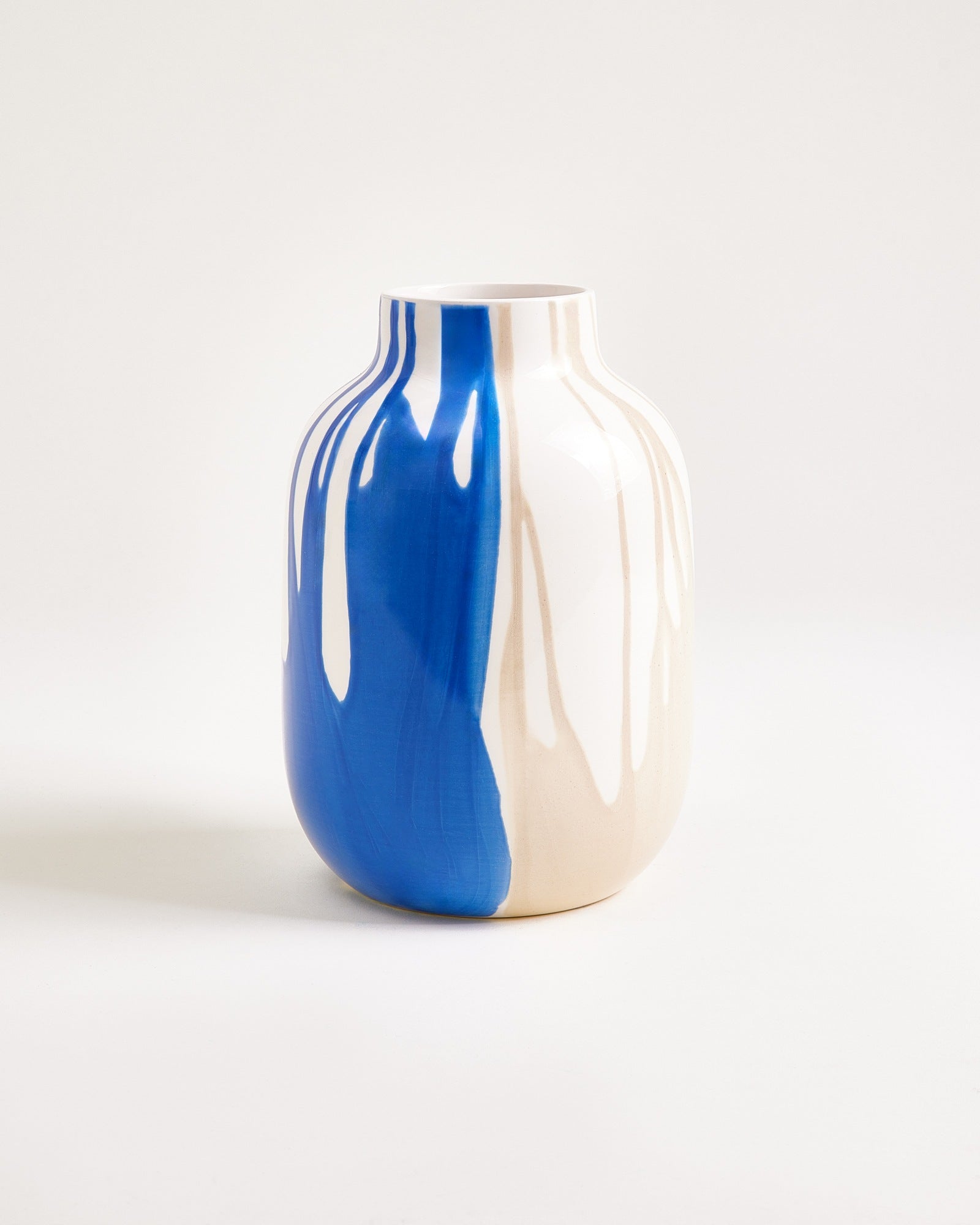 NUNO - VASE M DRIP SAND BLUE