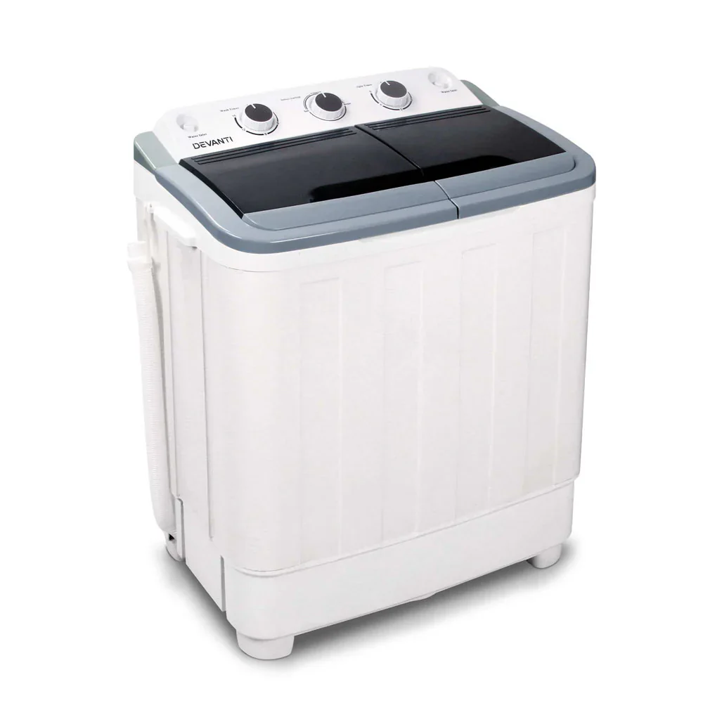 Devanti 5KG Twin Tub Portable Washing Machine White