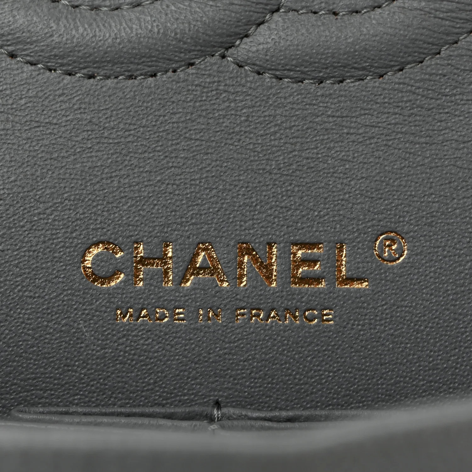 Caviar Quilted Medium Double Flap Grey