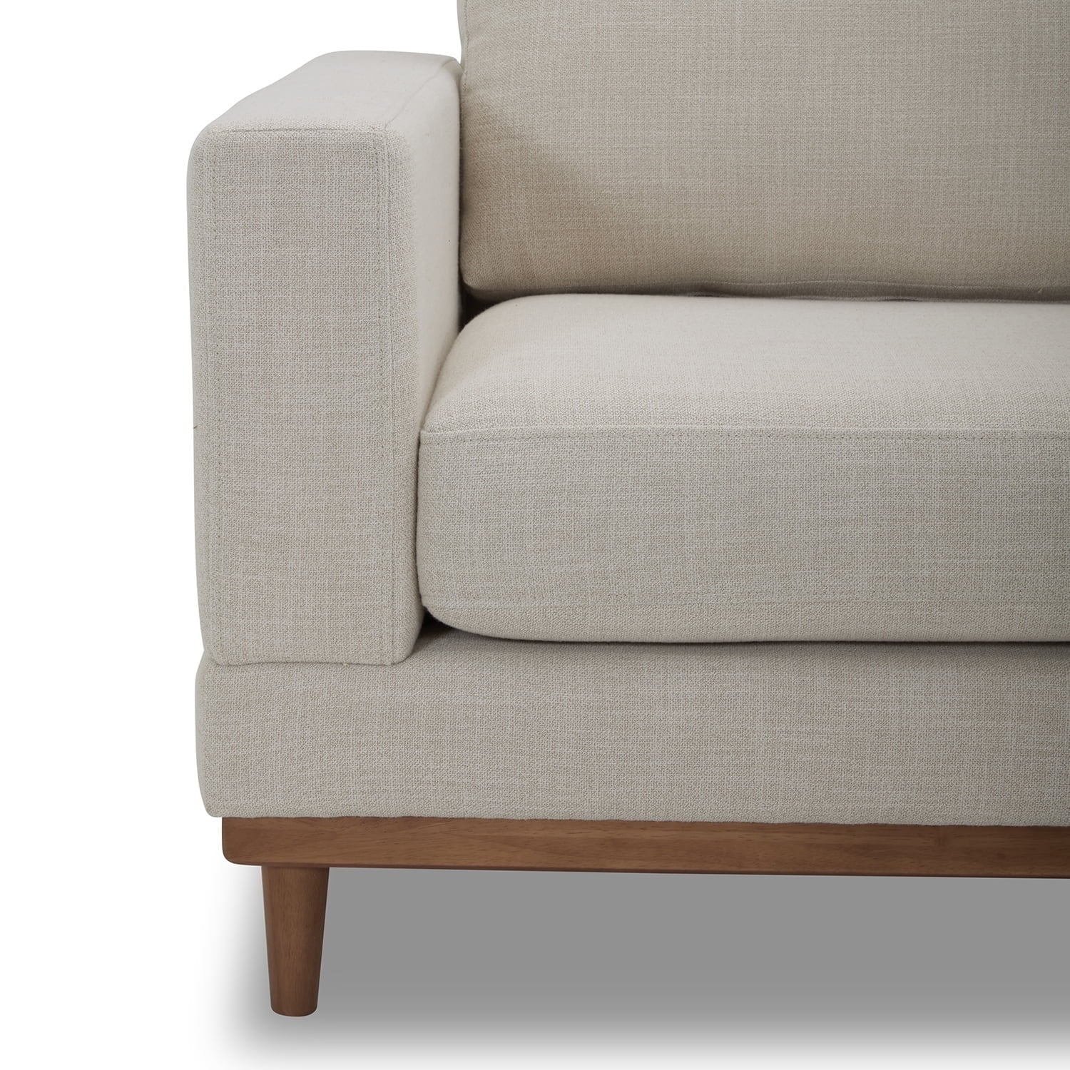 Better Homes & Gardens Springwood Wood Frame 83.46 Couch, Beige Velvet