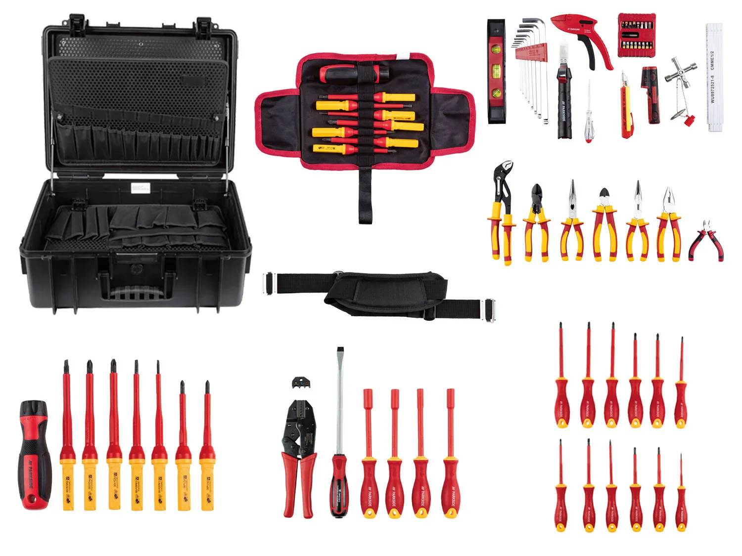 PARKSIDE Coffret d'outils d'lectricien, 83 pices