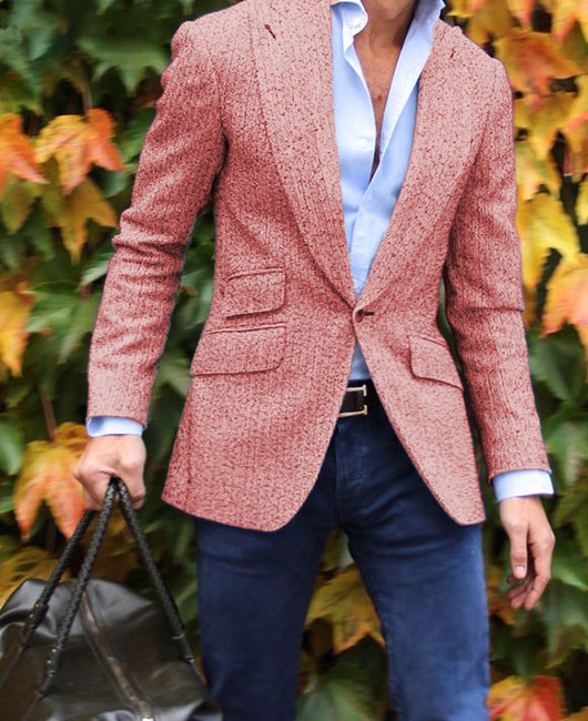 Blazer à simple boutonnage avec poches et col à revers, design quotidien