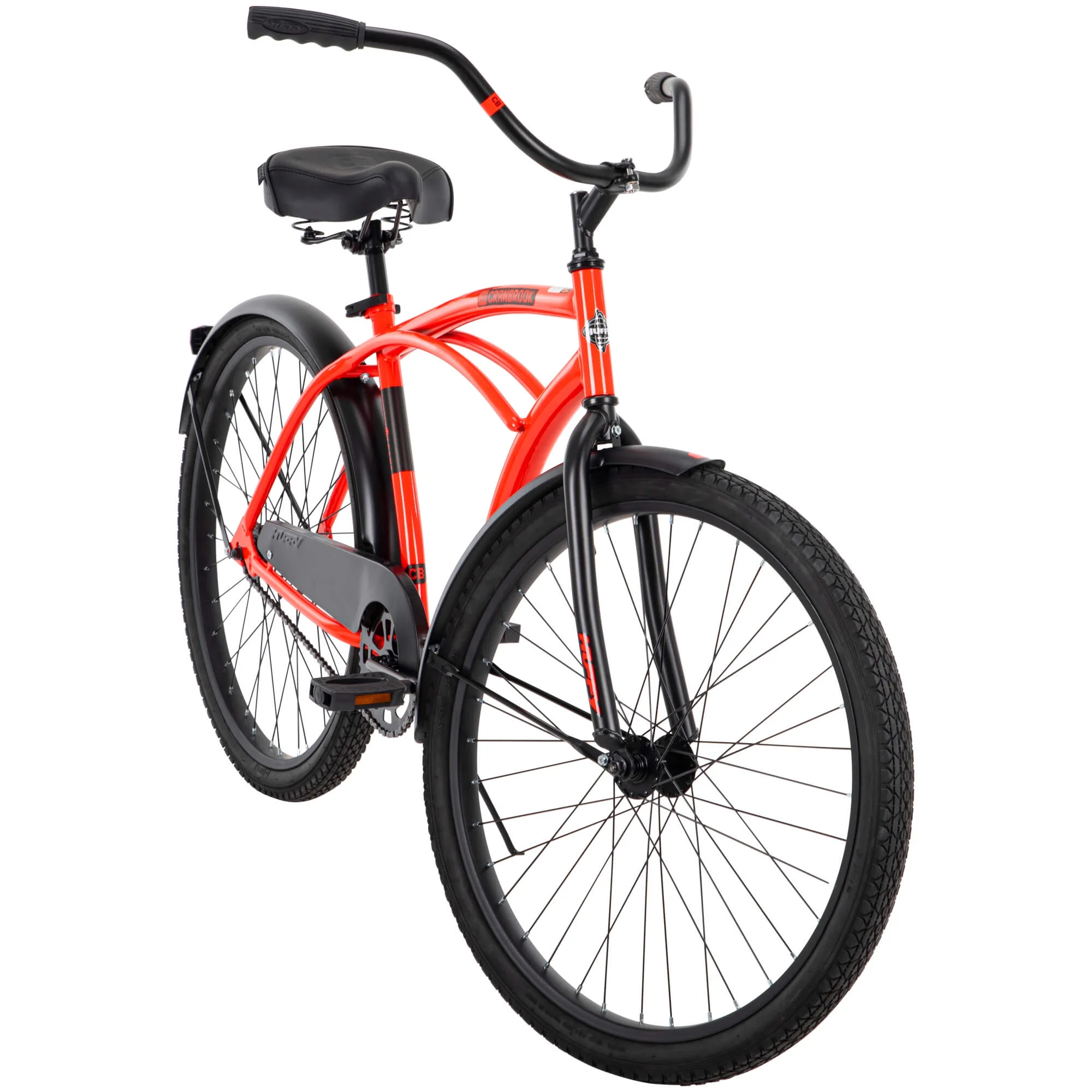 26 In Cranbrook Men's Classic Beach Cruiser Comfort Bike, Red Image 7