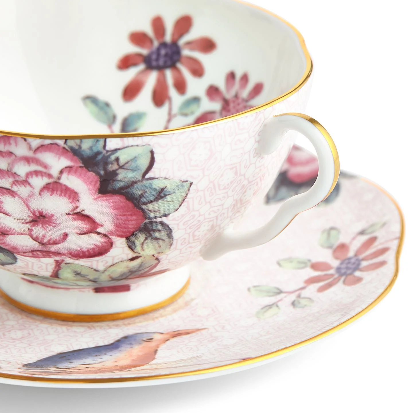 Cuckoo Pink Teacup and Saucer