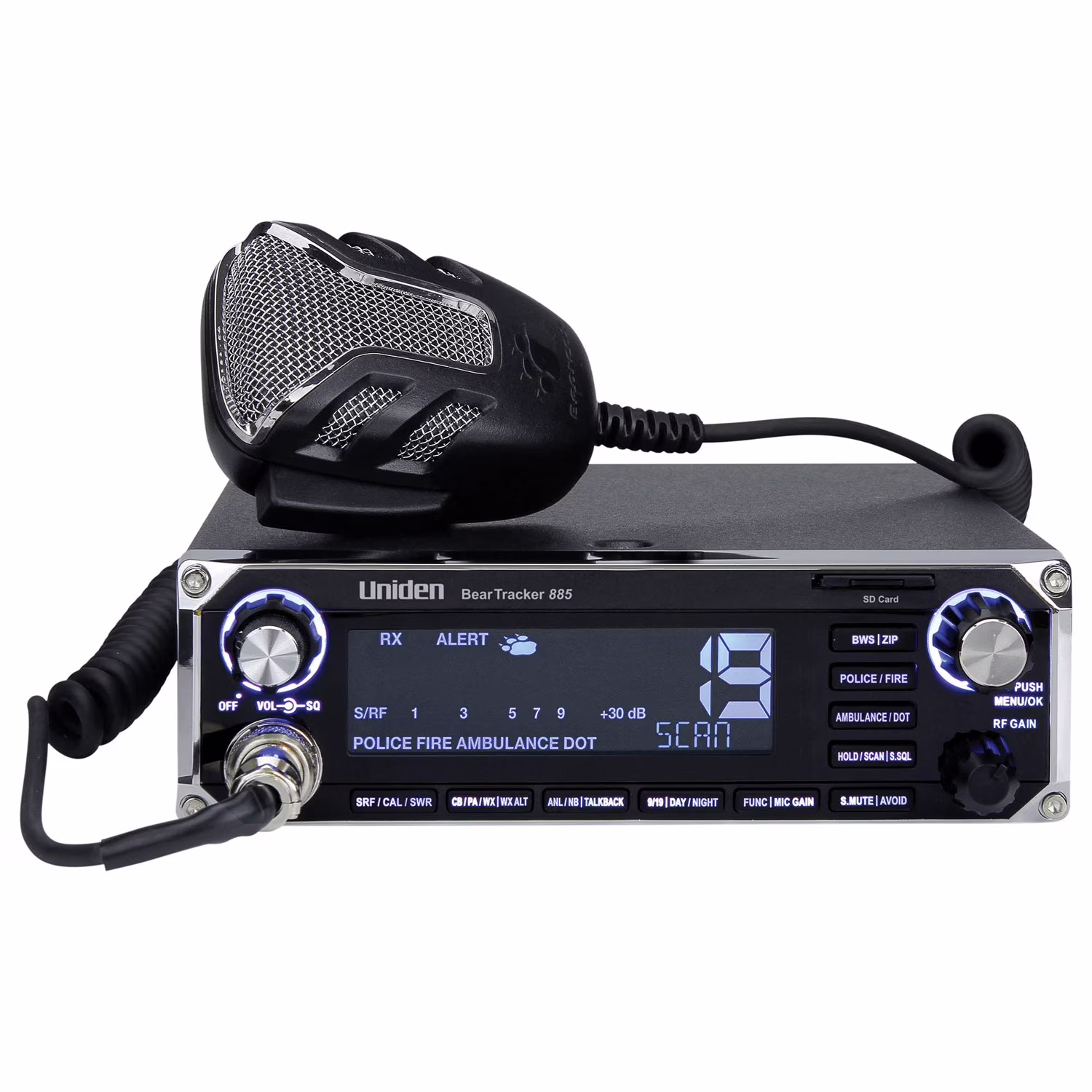 BearTracker 885 Hybrid CB Radio + Digital Scanner