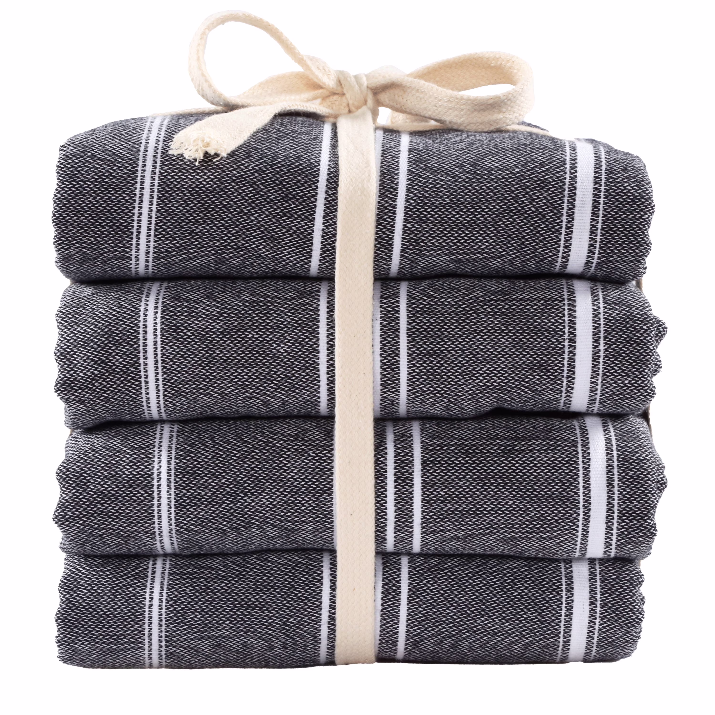 Cacala Turkish Beach Towel 100% Cotton, Set of 4, Sand-Free and Quick-Drying Perfect as an Extra Large Travel Towel, Beach Accessory, or Gift for Beach Lovers, 39�� x 70��