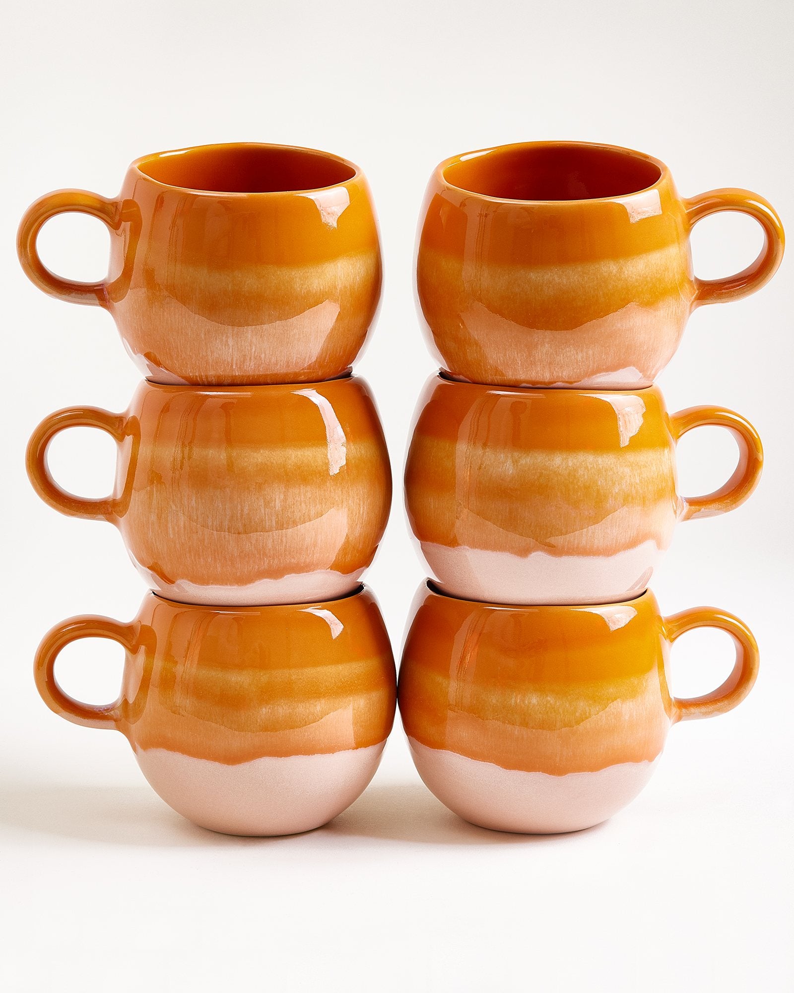 BICA - LARGE MUG ORANGE SET OF 6