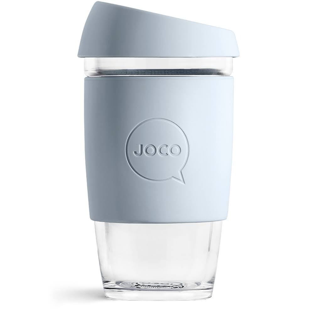 Joco - Reusable Glass Travel Cup - 455ml - Vintage Blue