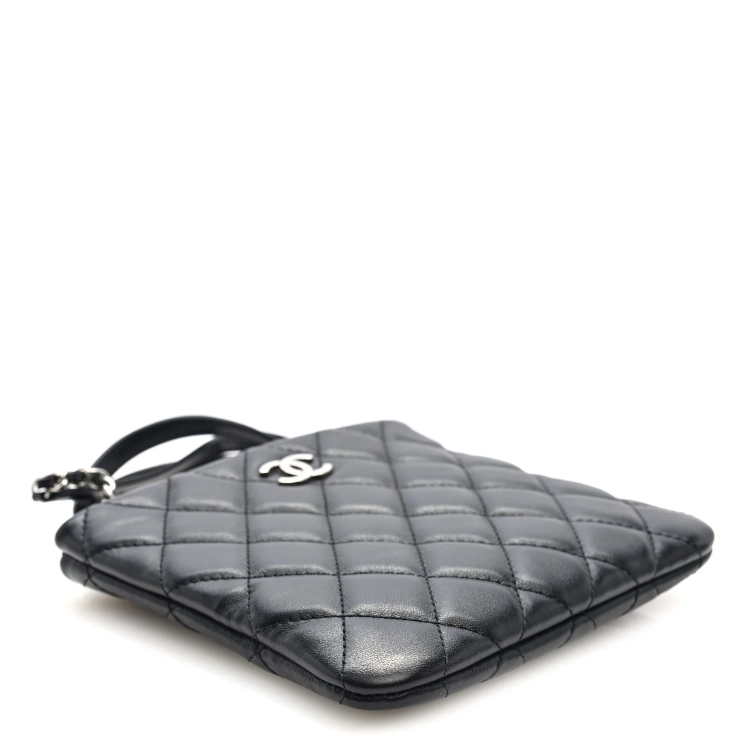 Lambskin Quilted Crossbody Bag Black
