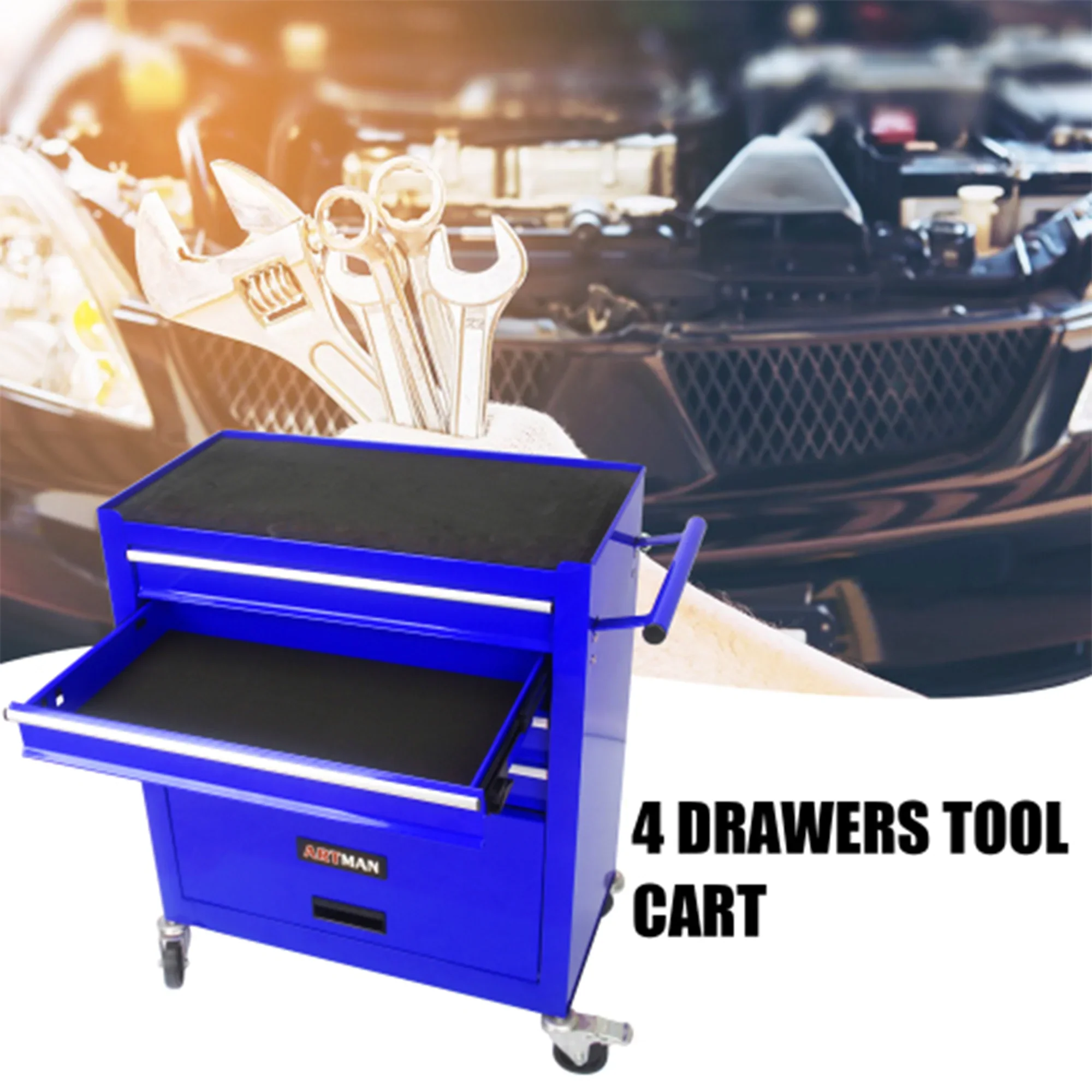 ARTMAN 4 Drawers Rolling Tool Cart With Wheels,Metal Tool Chest Garage Storage Cabinet,Removable Toolbox Organizer for Workshop, Garage