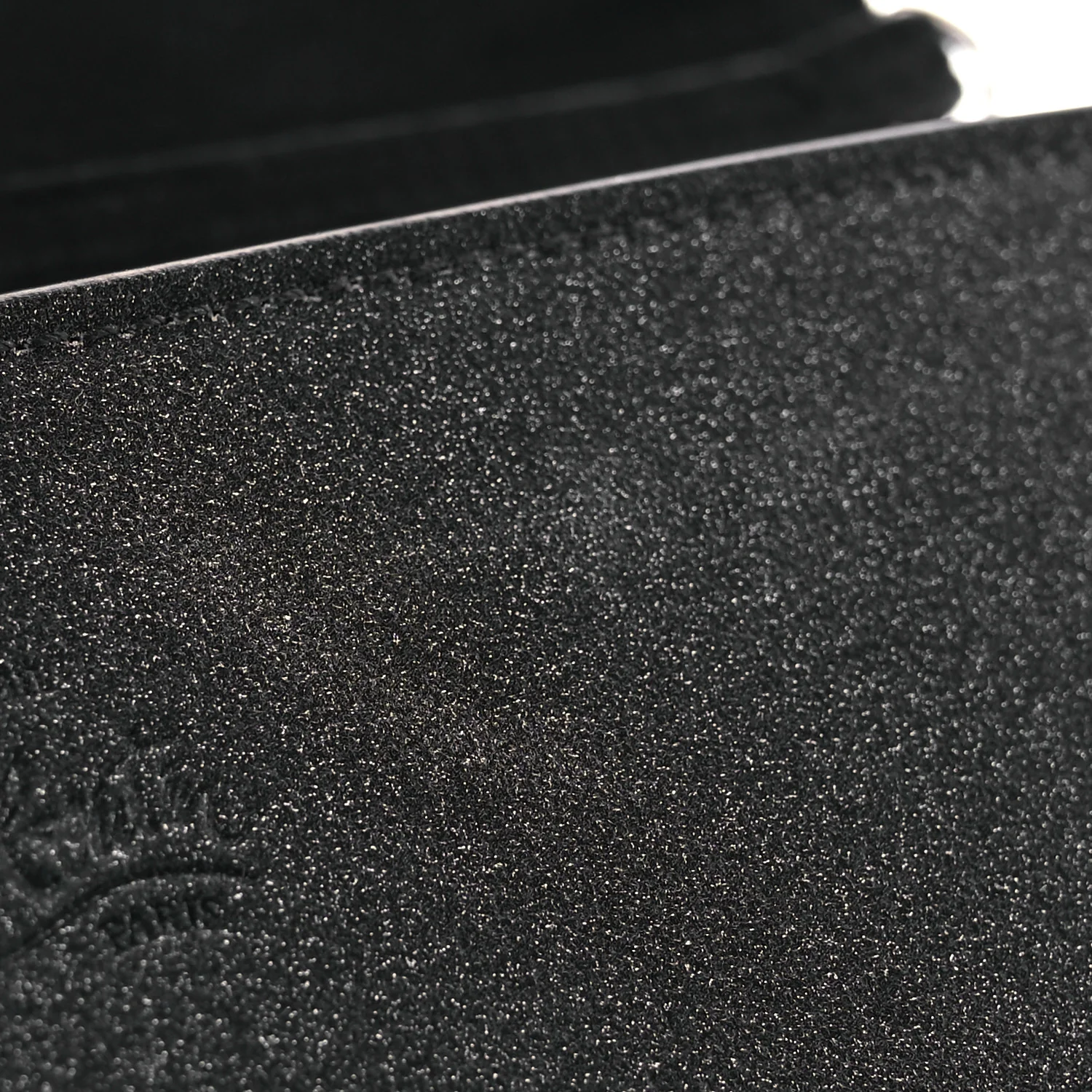 Suede Glitter Calfskin Embellished Paloma Clutch Black