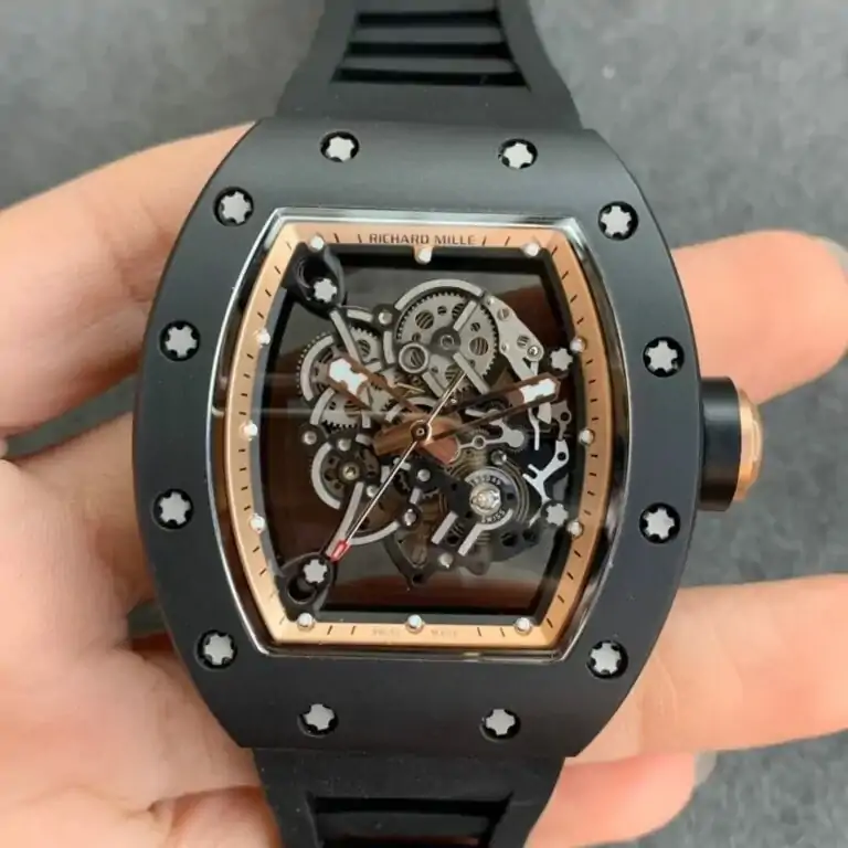 Richard Mille RM055 KV Factory Black Rubber Strap