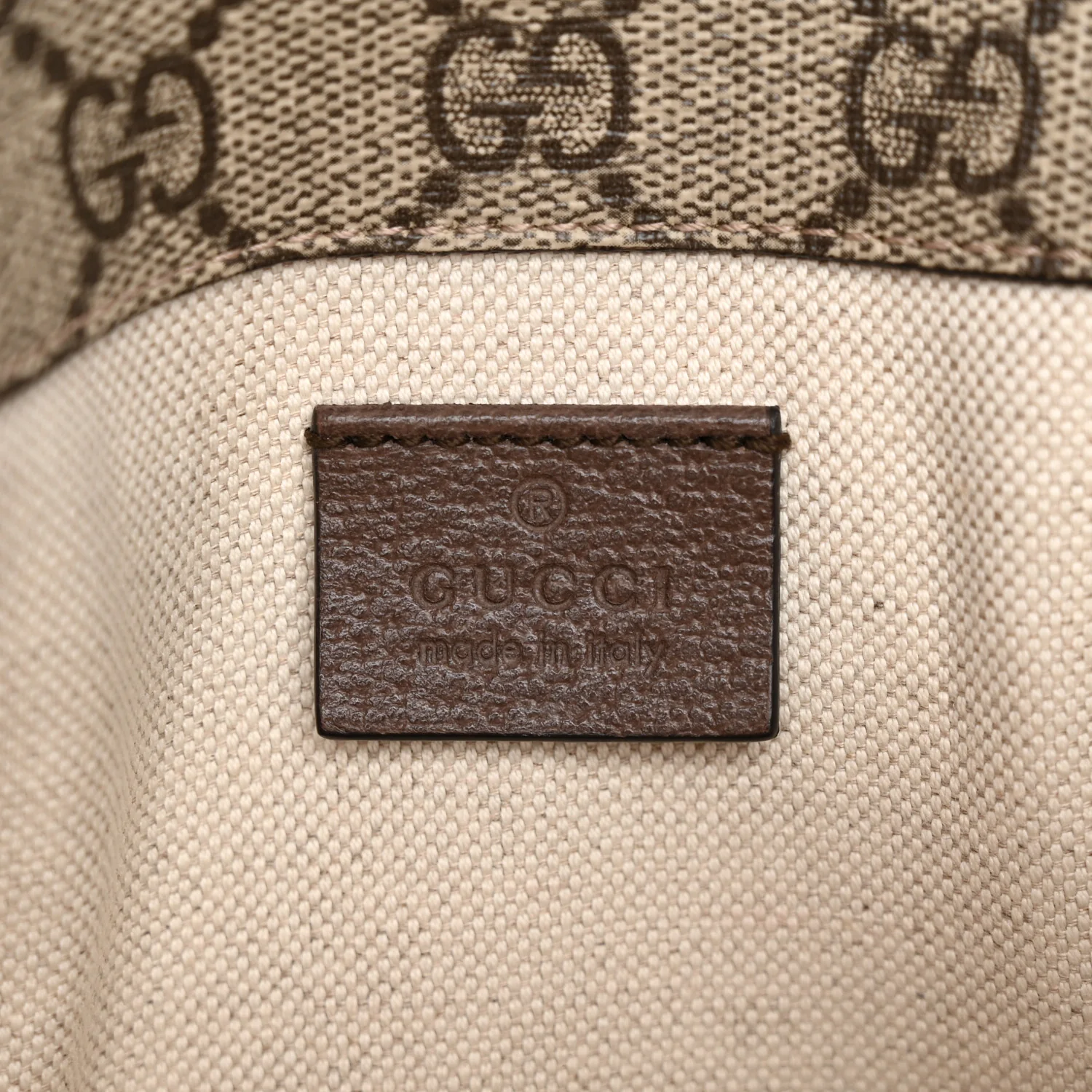 GG Supreme Monogram Neo Vintage Web Belt Bag Brown