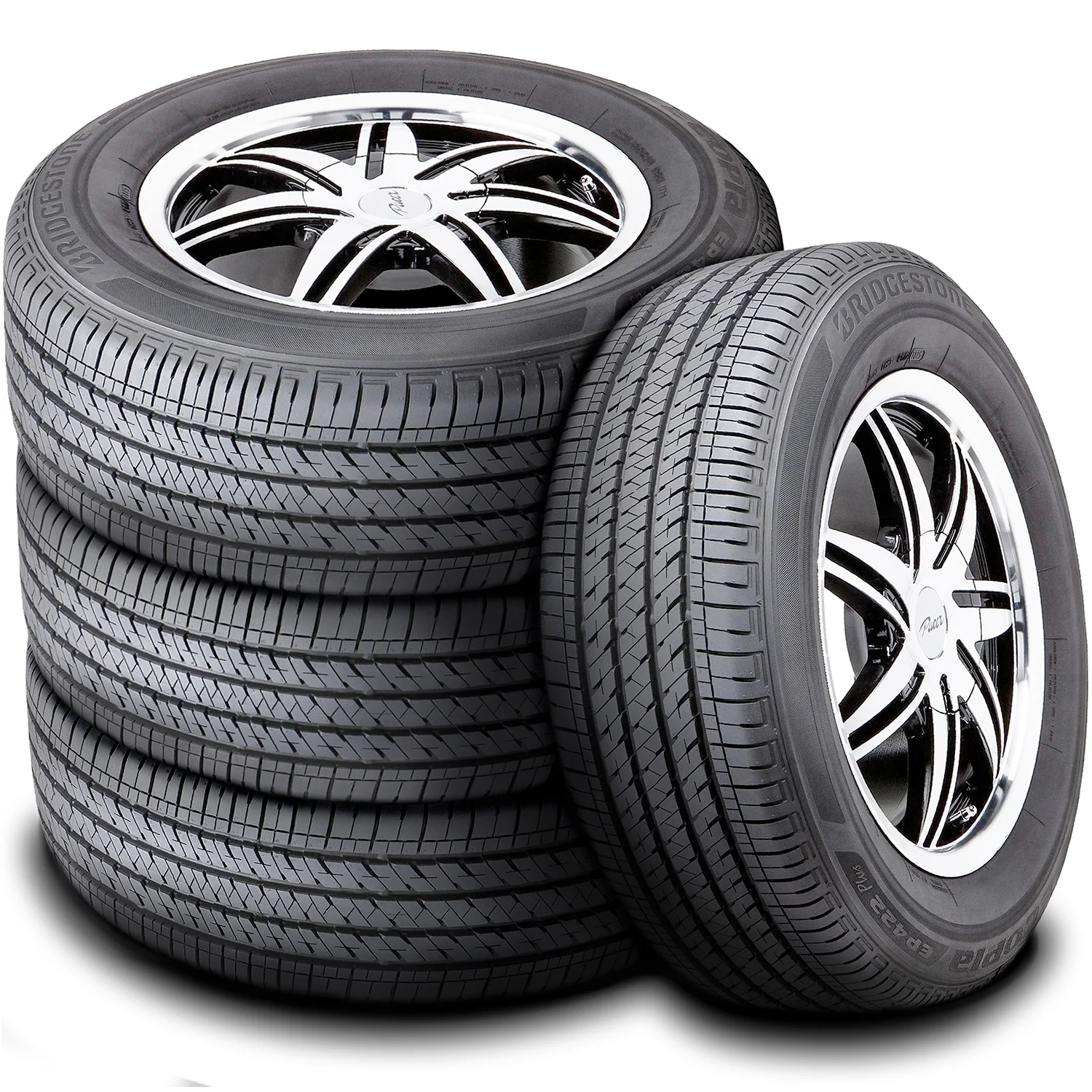 Pair of 2 (TWO) Bridgestone Ecopia EP422 Plus 195/65R15 91S (TO) A/S All-Season Tires