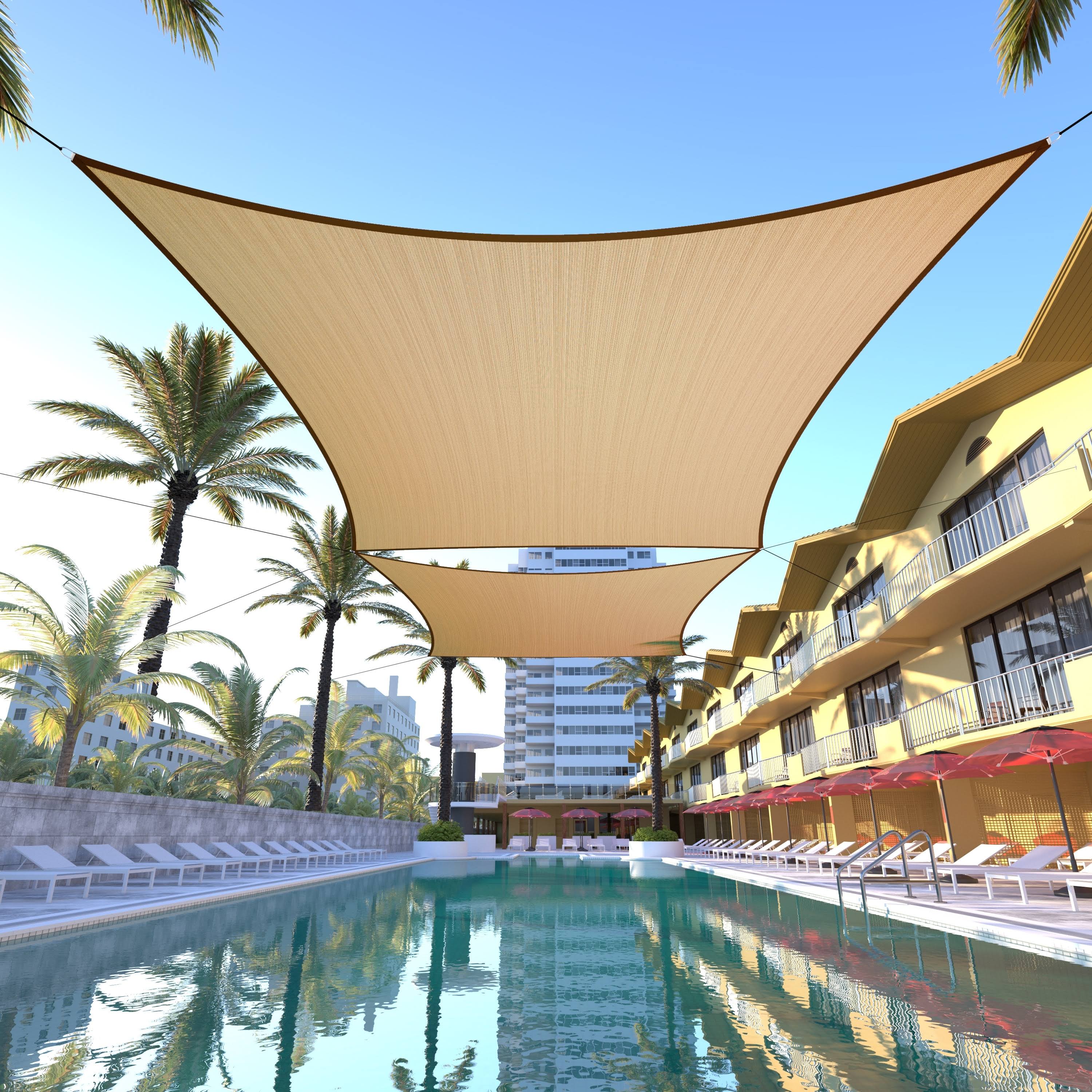 10' x 16' Rectangle Shade Sail ColourTree Color: Sand Beige