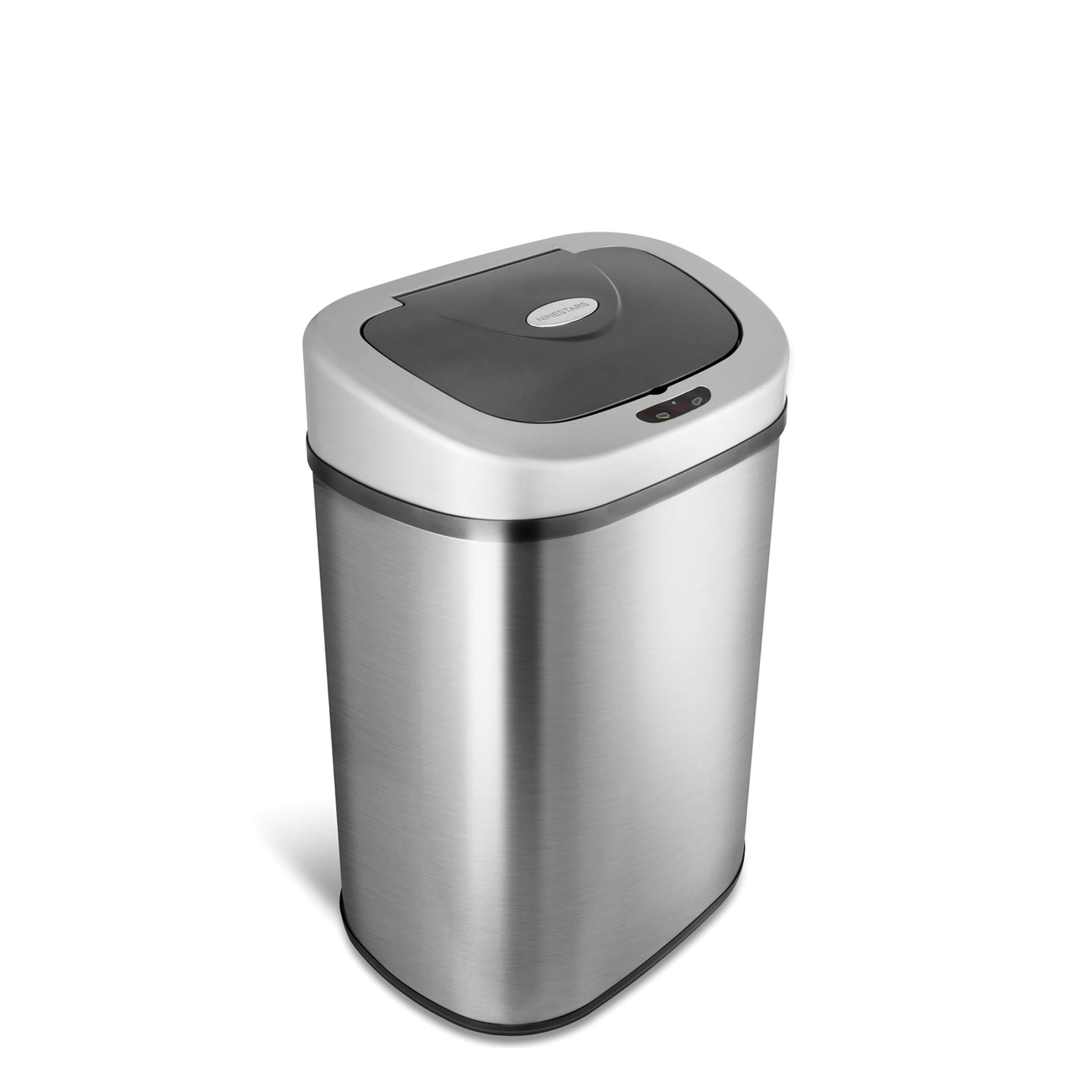 Nine Stars Motion Sensor Touchless 21.1 Gal Trash Can Stainless Steel