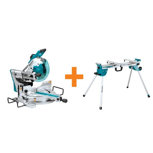 15 Amp 10 in  Dual Bevel Sliding Compound Miter Saw with Laser/Bonus Compact Folding Miter Saw Stand