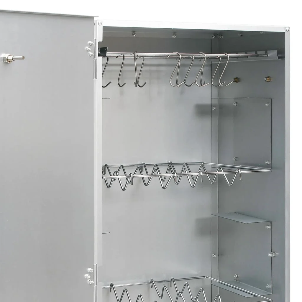 BBQ Oven Smoker with Wood Chips 17.5"x11.4"x43.3" Galvanized Steel - Image 8