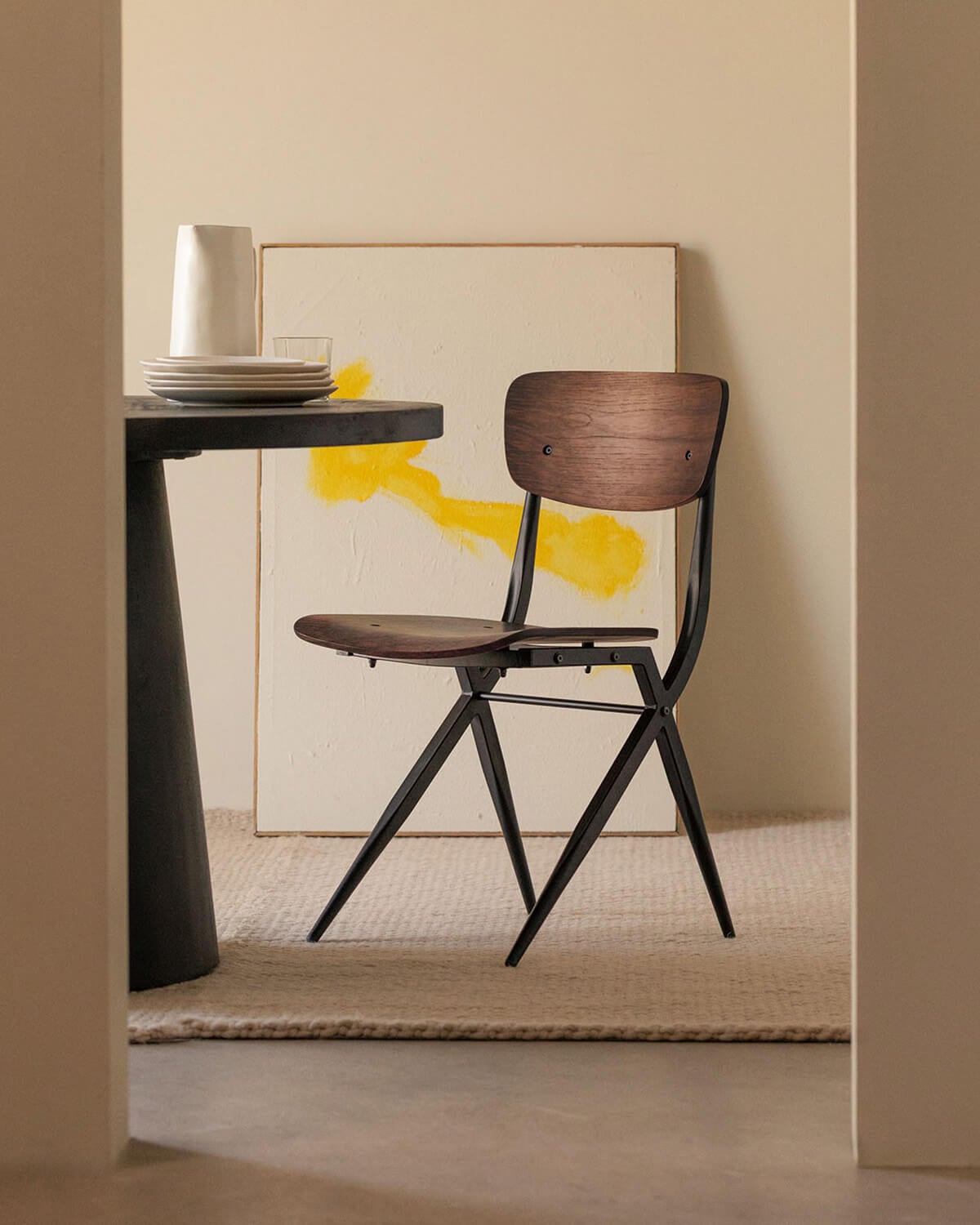 Ticher - Silla de Comedor de Madera y Metal Ticher