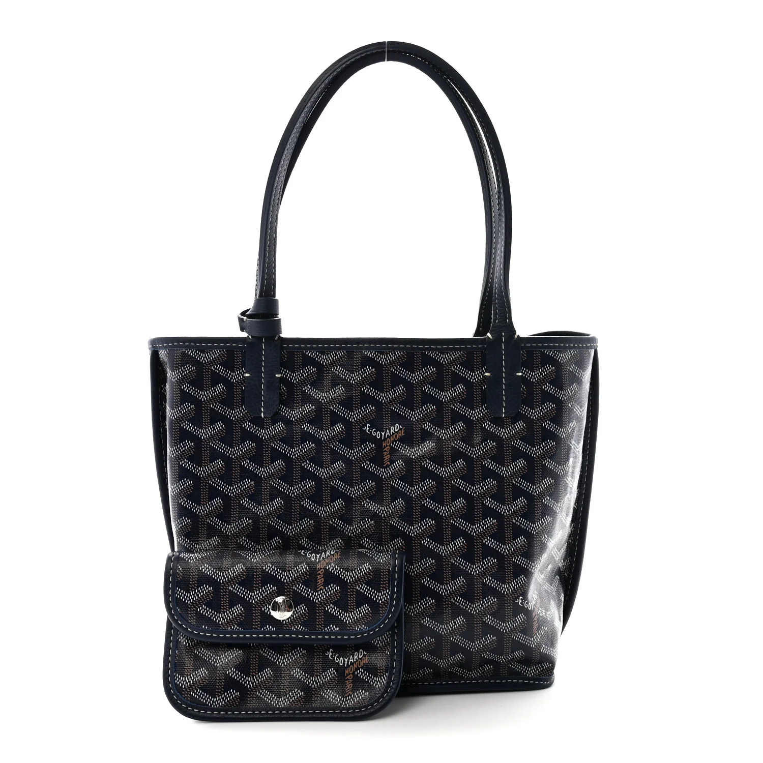 Goyardine Reversible Mini Anjou Navy