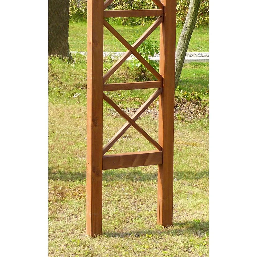 Venice 79.5" Wood Arbor Brown - Image 3
