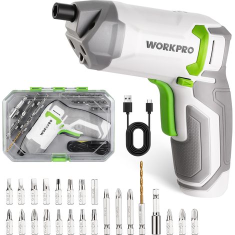 Workpro – Perceuse-visseuse sans fil 3,6V – Couple 7Nm – Batterie 2,0Ah – Charge rapide USB – Léger 400g pour espaces confinés — vue 1
