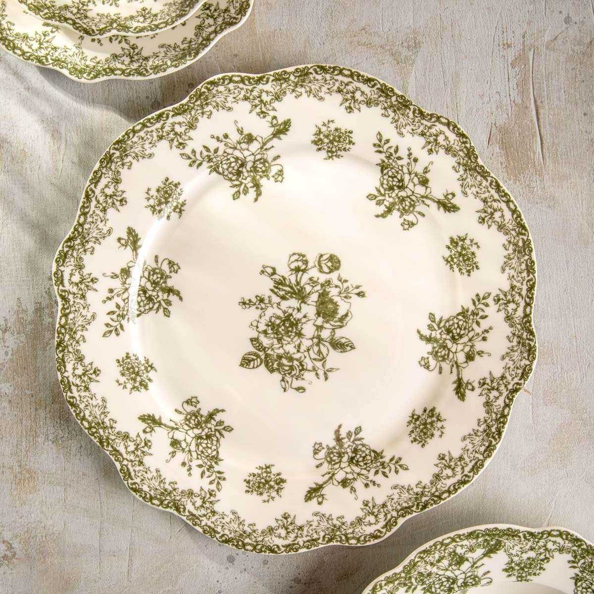 Talerz LOURRY obiadowy zielony 27 cm