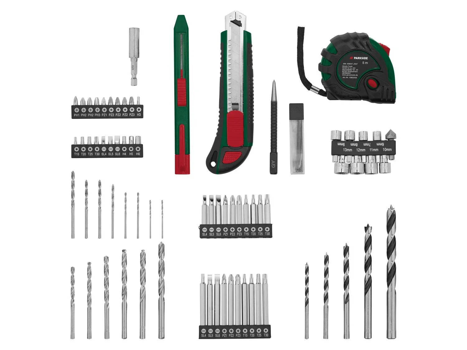 PARKSIDE Set perceuse-visseuse sans fil et 75 accessoires + 2 batteries + chargeur, 12 V