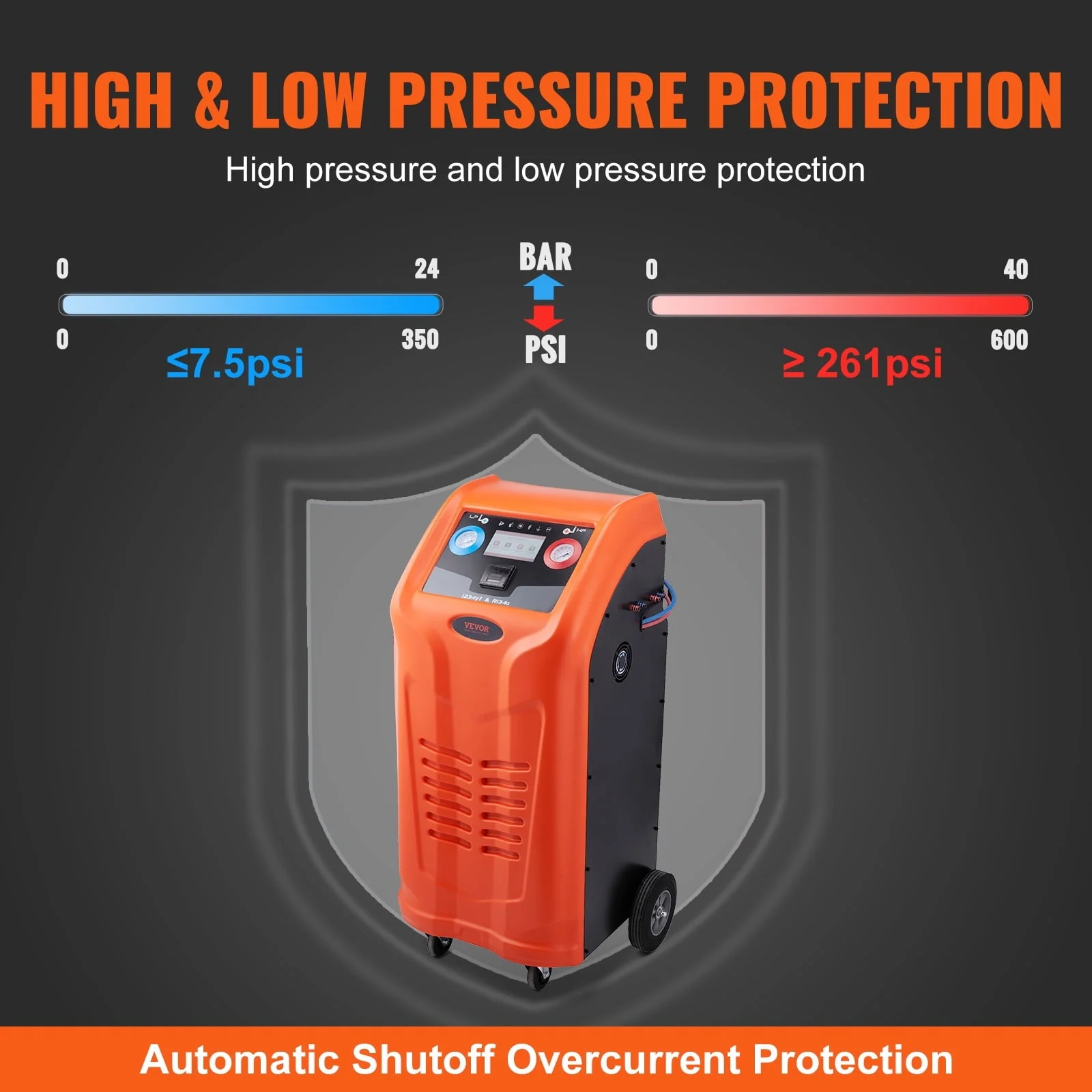 Refrigerant Recovery Recharge Machine Fully Automatic for R134a R1234yf Image 5