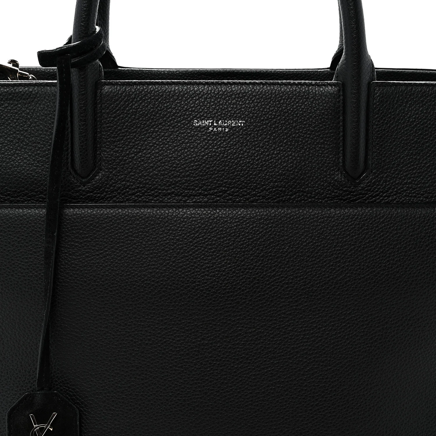 Grained Calfskin Medium Rive Gauche Cabas Black