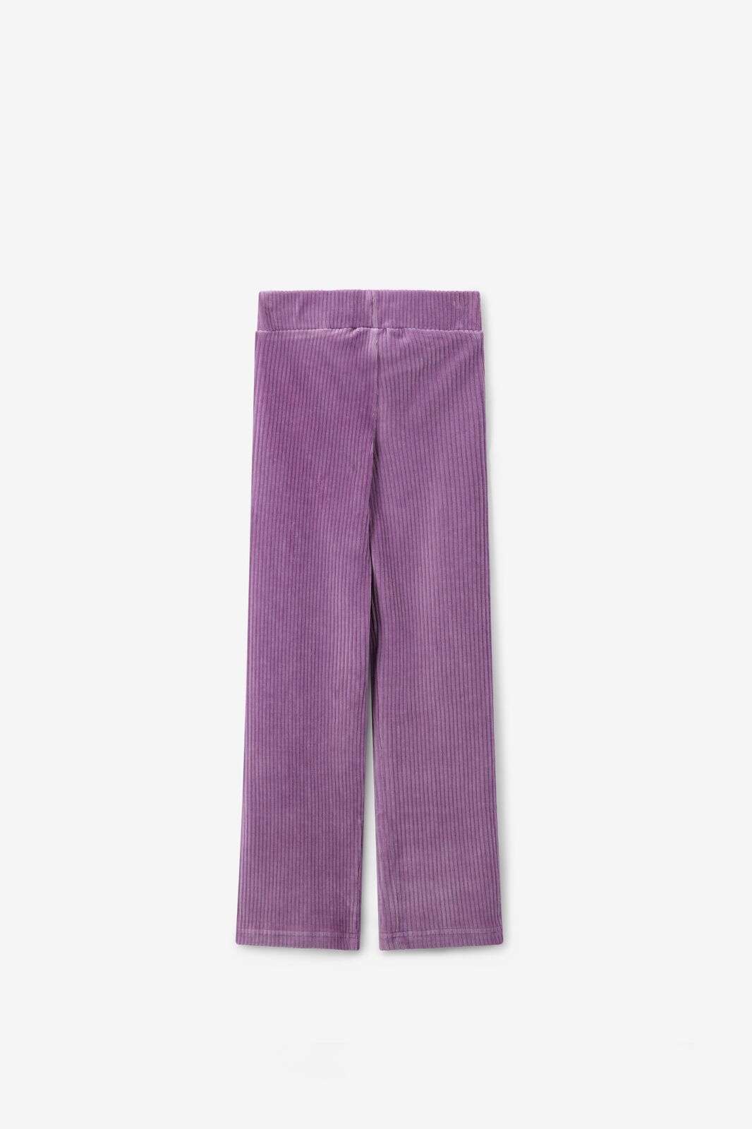 Paarse rib flared legging