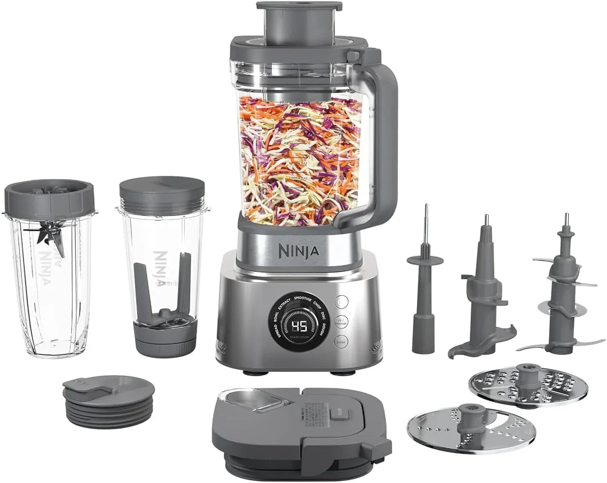 Bol combiné robot culinaire et mixeur Ninja, 6 fonctionnalités, pichet de 2,1 litres (72 oz)
