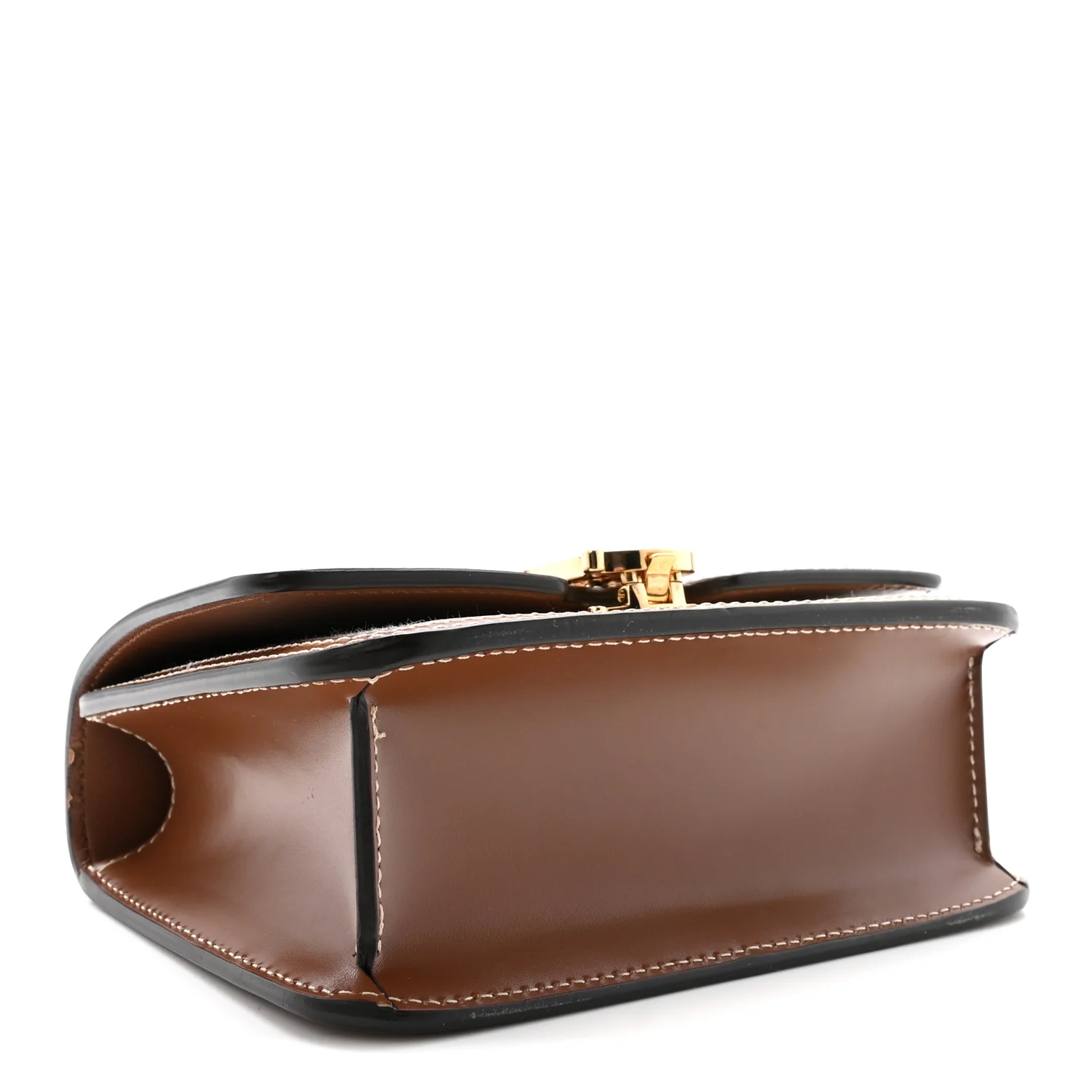 Canvas Calfskin Mini TB Bag Natural Malt Brown