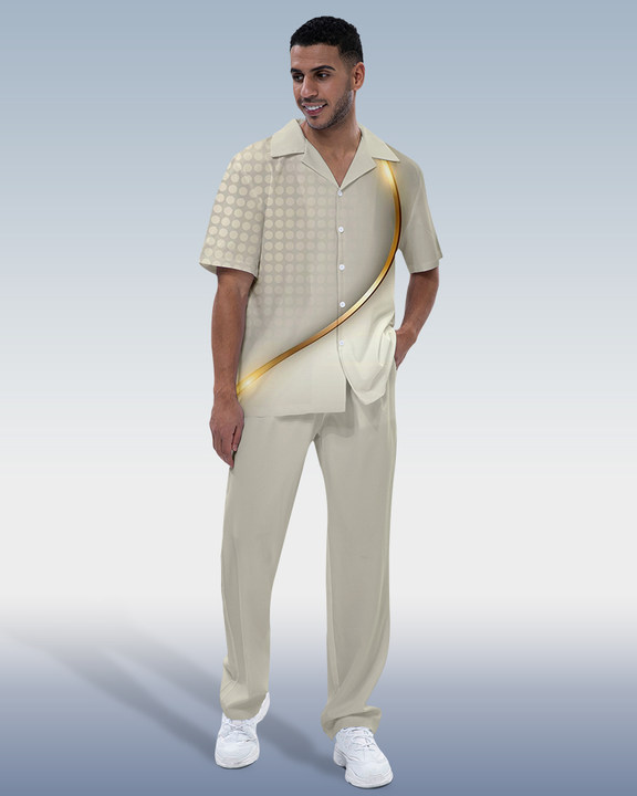 Ensemble de marche Suitmens Chemise à manches courtes pour homme 301