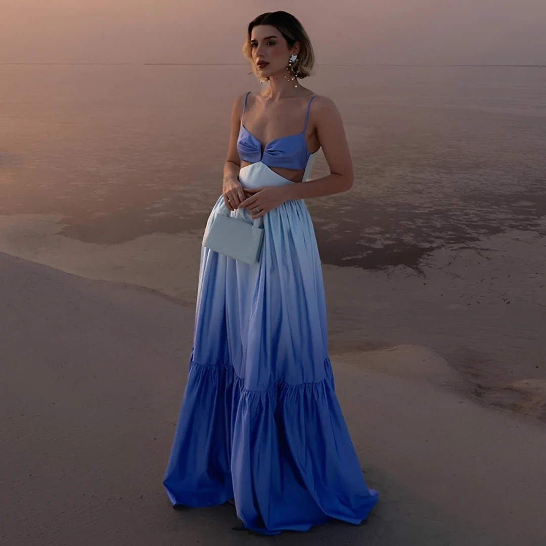 Corina - Robe Maxi Élégante à Bretelles