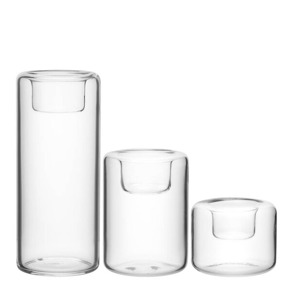 Happy lyslykt 6,8/10,5/15 cm 3 stk klar