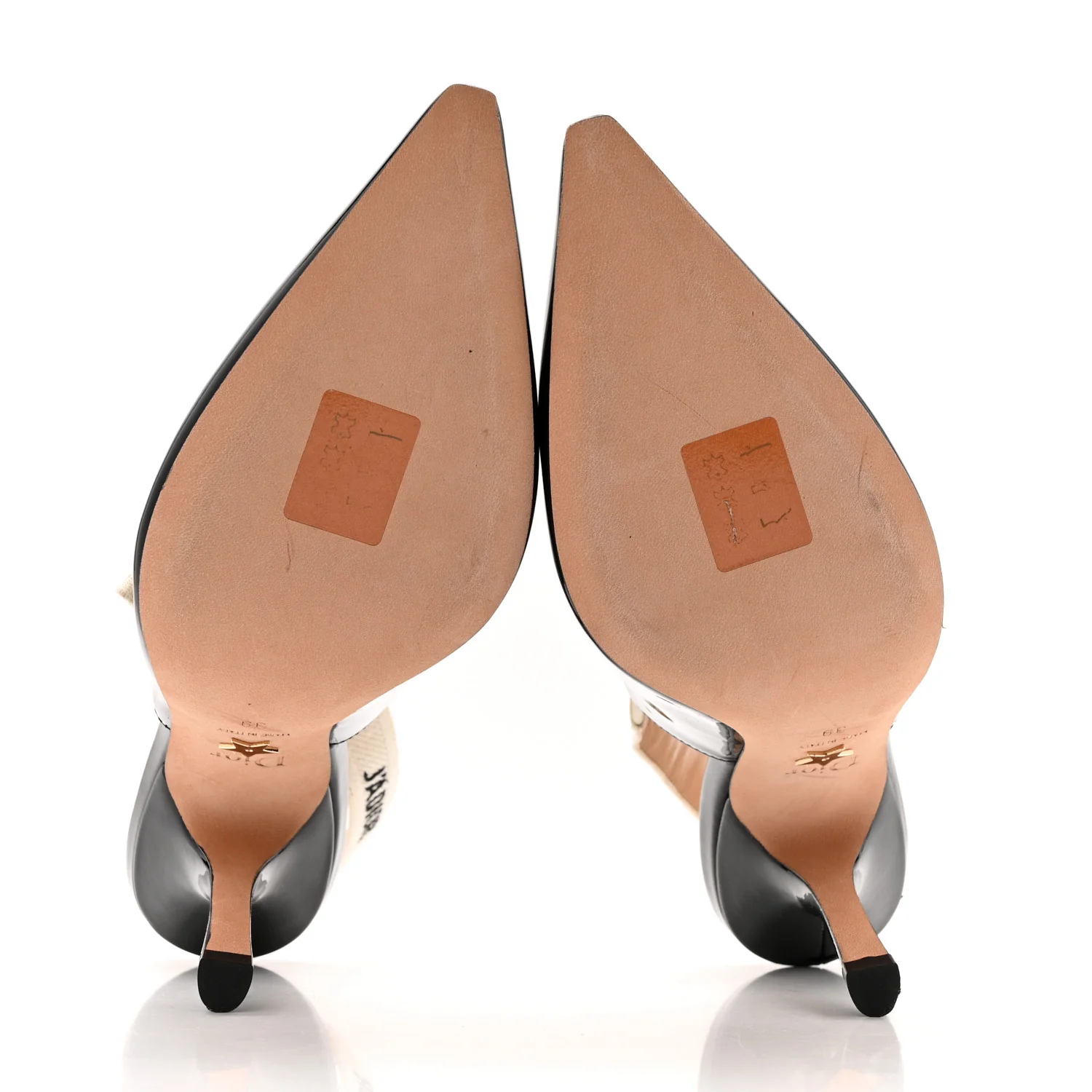 Patent Ribbon J'Adior Slingback 100mm Pumps 39 Black