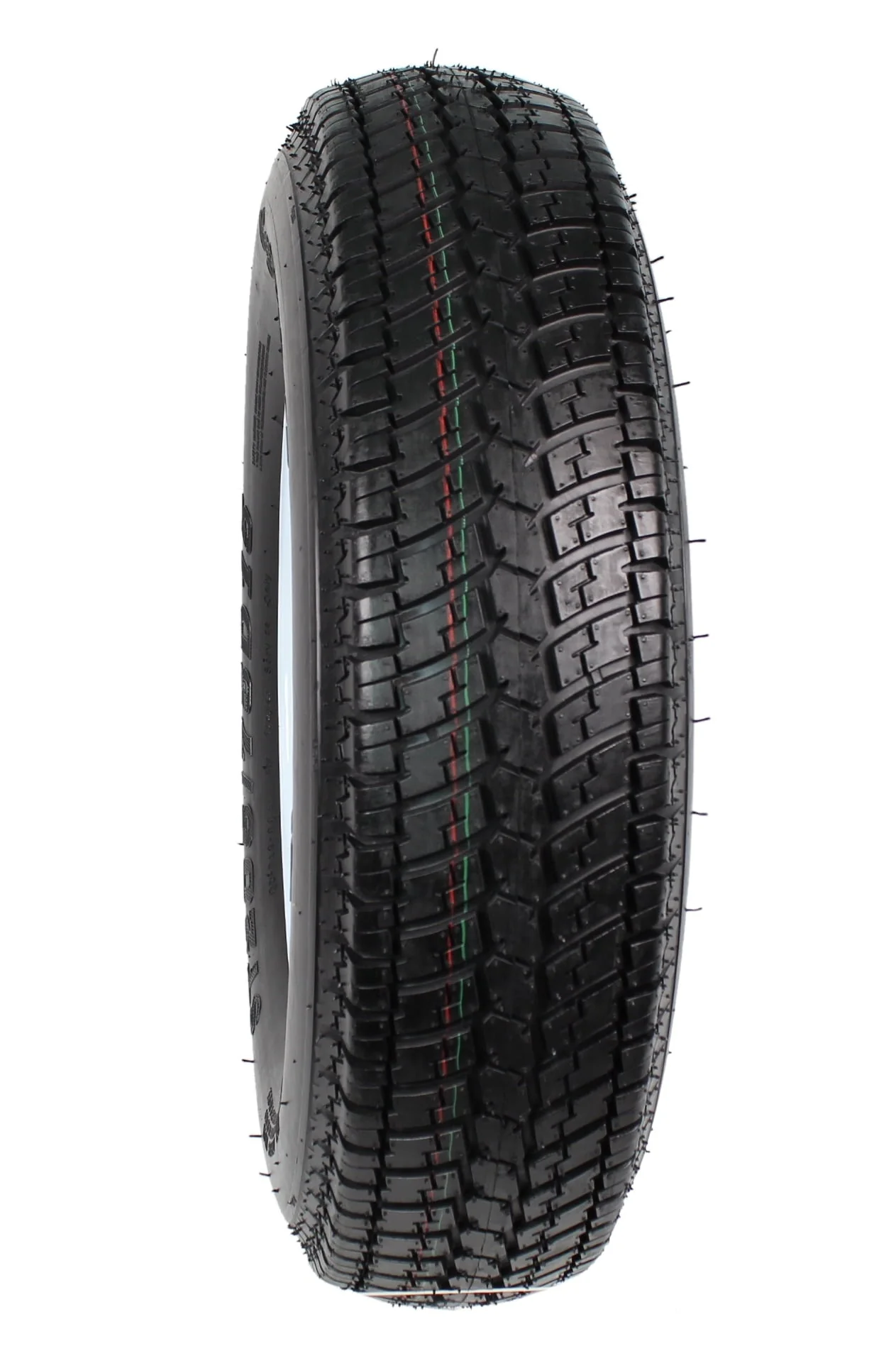 Trailer Tire on Rim ST205/75D15 205/75 D 15 In. LRC 5 Hole White Spoke