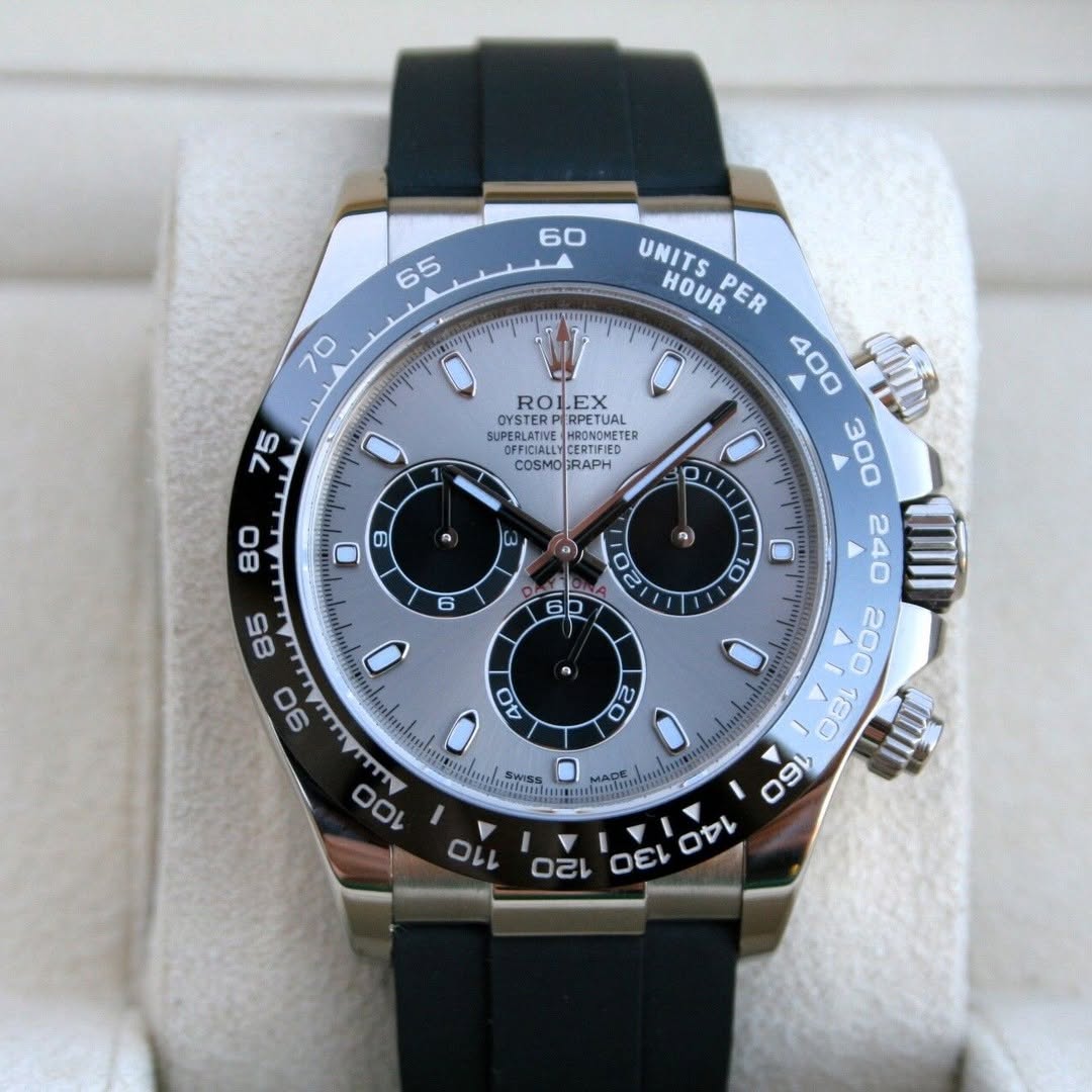 [Super Clone]Rolex Daytona 40mm WhiteGold silver Ghost Dial m126519ln-0006