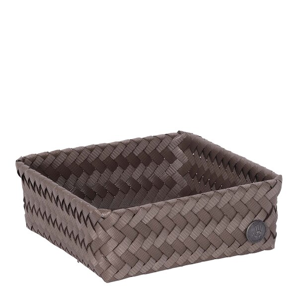 Fit Square oppbevaringskurv 18x18x7 cm taupe
