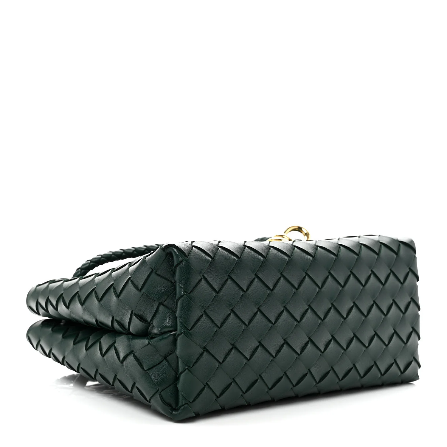 Nappa Intrecciato Small Andiamo Shoulder Bag Emerald Green