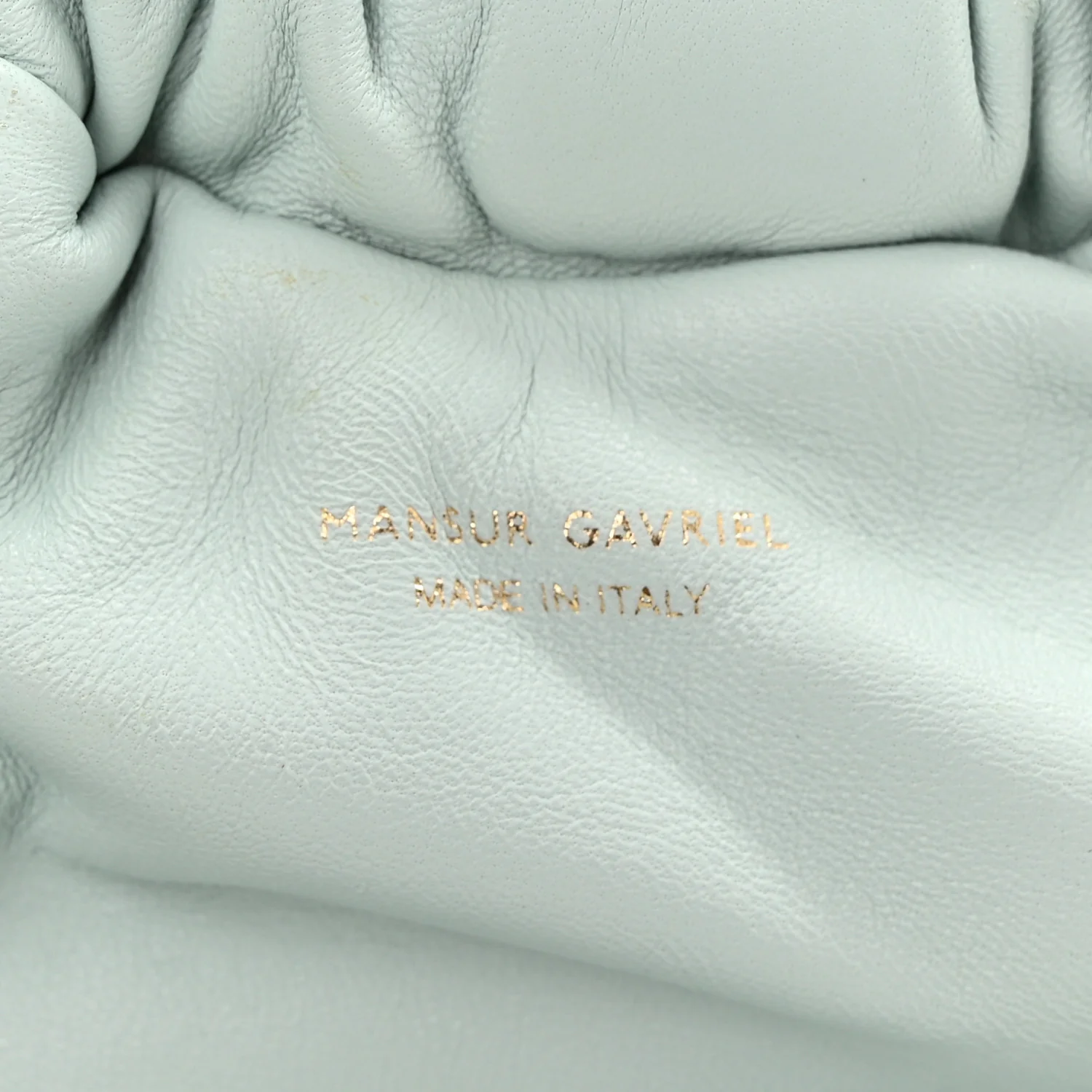 Lambskin Mini Cloud Clutch Seafoam