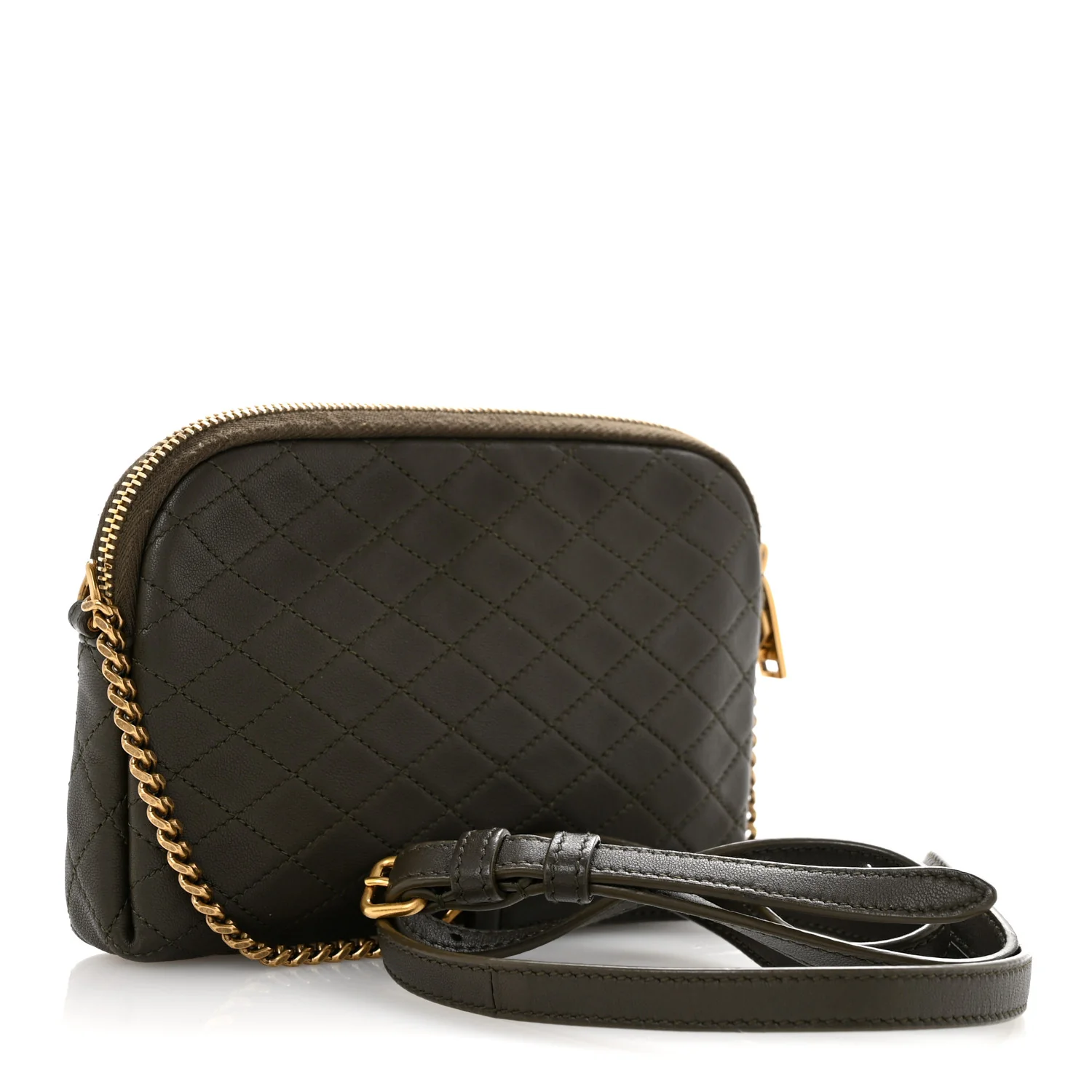 Lambskin Quilted Gaby Zipped Pouch