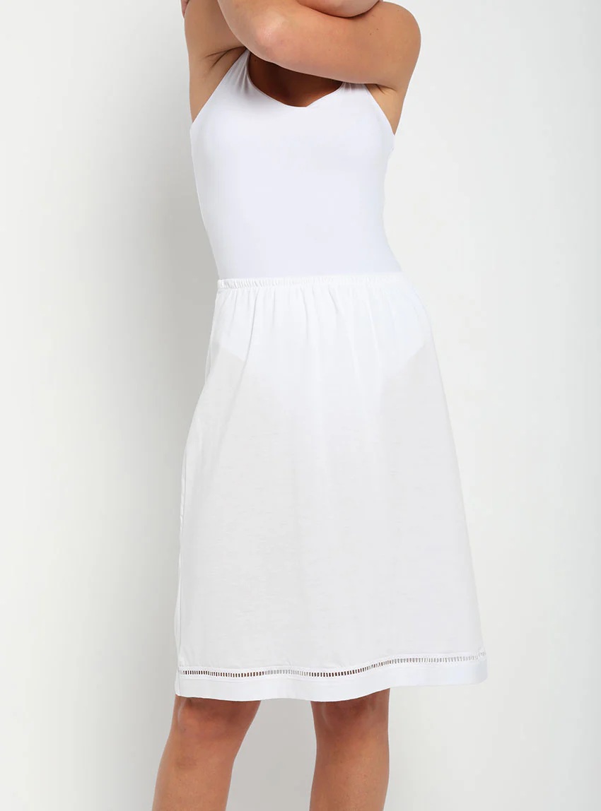Jupon femme en coton blanc