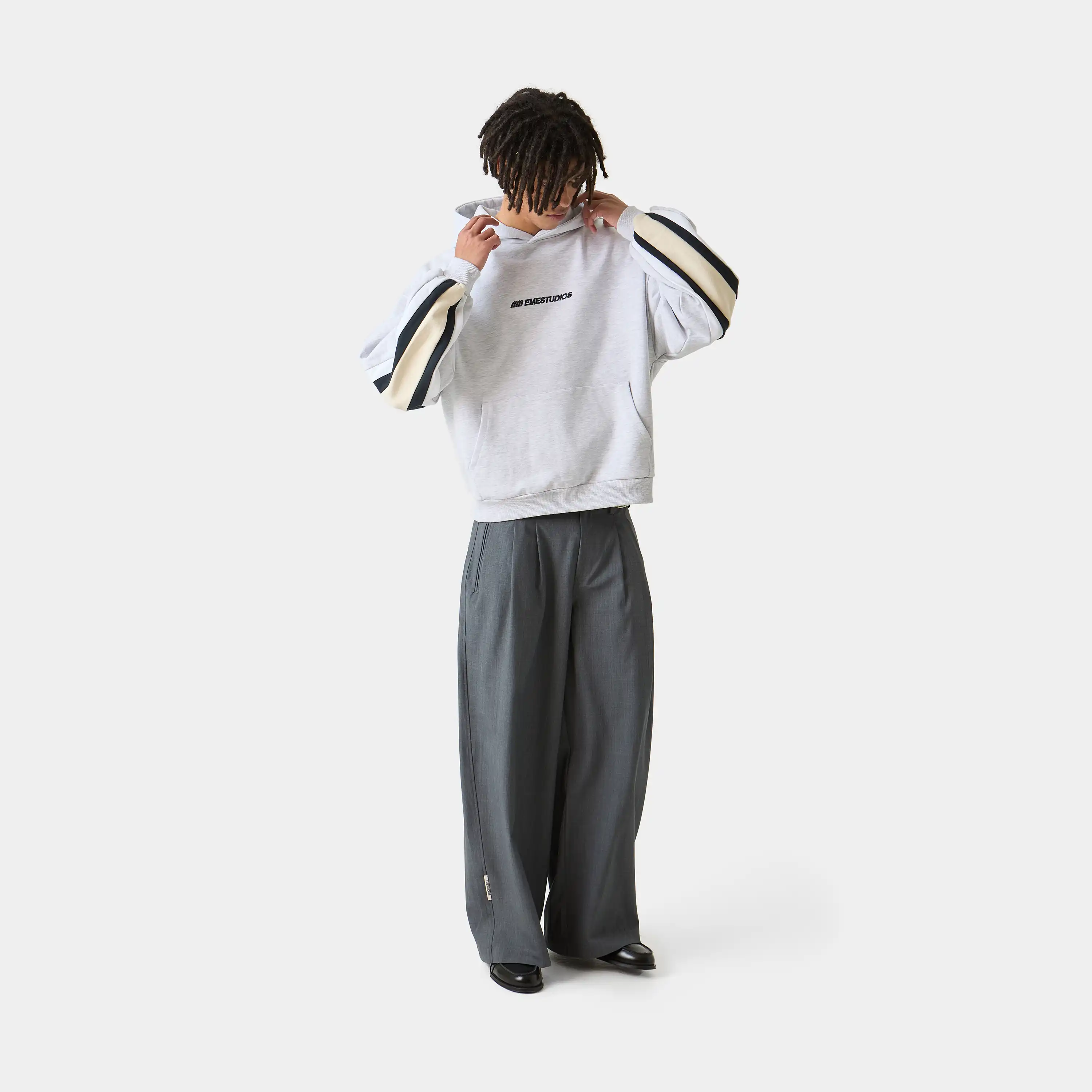 Vanguard Heather Grey Oversized Hoodie