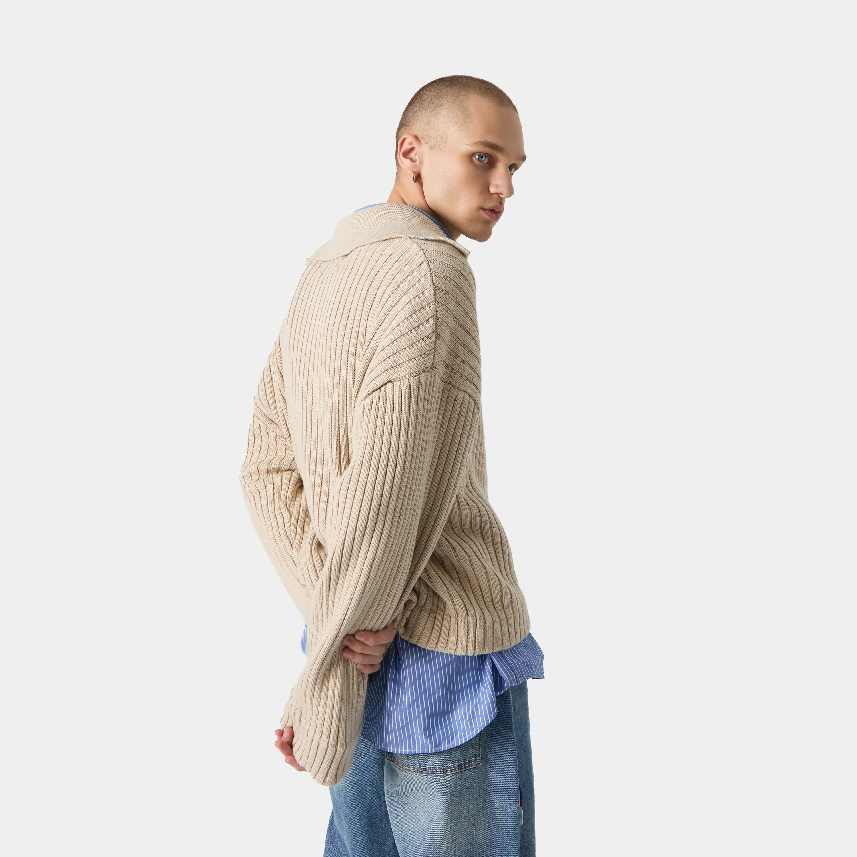 Swan Baggy Knit Sweater