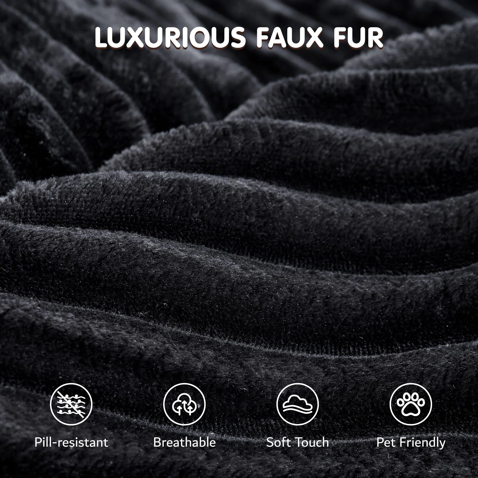 58'' Oversized Chaise Lounge Indoor Chair Modern Cloud Floor Sofa Bed Comfy Upholstered Sleeper Couch Deep Seat Accent Reading Chair for Living Room, Bedroom, No Assembly, Black(Plush Corduroy)(Black (Plush Corduroy)) - Image 8